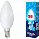 Светодиодная лампа Volpe LED-C37-11W/NW/E14/FR/NR . Форма свеча, матовая. UL-00003811 (артикул 15932186) – фото 1