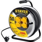 Силовой удлинитель на стальной катушке STAYER Pro 325 КГ 3x2.5 50м 55076-50_z01 (артикул 27629994) – фото 1