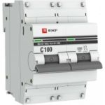 Автоматический выключатель EKF 2P 100А C 10kA ВА 47-100 PROxima SQmcb47100-2-100C-pro (артикул 16040430) – фото 1