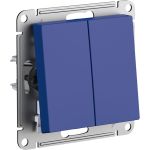 2-клавишный выключатель Systeme Electric Atlasdesign аквамарин сх.1, 10ах ATN001151 (артикул 26724560) – фото 1