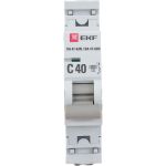 Автоматический выключатель EKF 1P 40А (C) 6кА ВА 47-63N PROxima M636140C (артикул 25557135) – фото 1