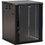 Настенный шкаф Hyperline TWB-1266-GP-RAL9004 19-дюймовый, 12U, 650x600х600мм 392634 (артикул 16278850) – фото 1