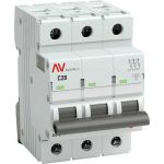 Автоматический выключатель EKF AV-6, 3P, 20A, 6kA, AVERES SQ mcb6-3-20C-av (артикул 16126497) – фото 1
