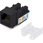 Вставка Keystone Cabeus Jack RJ-45, категория 6, заделка тип 110, черная, со стяжкой KJ-RJ45-Cat.6-90-SW-BK (артикул 26008985) – фото 1