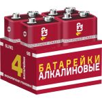 Алкалиновая батарейка CRAZYpower 6LR61 4 шт 5041349 (артикул 30497198) – фото 1