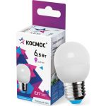 Светодиодная лампа КОСМОС LED 6.5Вт Шар 220В E27 6500К LkecLED6.5wGL45E2765 (артикул 26660174) – фото 1