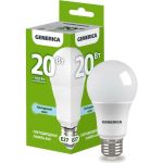 Светодиодная лампа GENERICA A60 груша 20Вт 230В 6500К E27 LL-A60-20-230-65-E27-G (артикул 25127823) – фото 1
