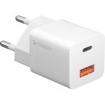 Сетевое зарядное устройство Deppa USB-C + USB-A, PD 3. 0, QC 3. 0, GaN, 20Вт, белый 11410 (артикул 22193205) – фото 1