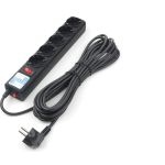 Фильтр-удлинитель Power Cube 1,9 м 5 розеток (черный графит) 10А/2,2кВт, SPG5-С2 (артикул 27143066) – фото 1