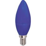 Светодиодная лампа Ecola candle LED color 6,0W 220V E14 Blue свеча Синяя матовая колба 103x37 C4TB60ELY (артикул 22442163) – фото 1