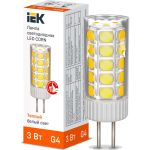 Светодиодная лампа IEK corn капсула 3вт 12в 3000к керамика g4 LLE-CORN-3-012-30-G4 (артикул 27056918) – фото 1