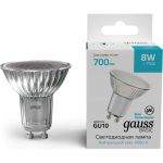 Лампа Gauss Basic MR16 8W 700lm 4000K GU10 LED 10106282 (артикул 29978558) – фото 1