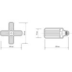 Светильник JazzWay PPG T95-4p AGRO 36w FR E27 для растений 5043350 (артикул 25175949) – фото 1