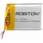 Аккумулятор ROBITON LP503040 3.7В 550мАч 14075 (артикул 23032017) – фото 1