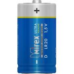 Батарея Mirex, щелочная LR20 / D 1,5V 2 шт shrink 23702-LR20-S2 (артикул 17274246) – фото 1