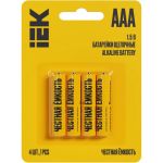 Щелочная батарейка IEK alkaline optima lr03/aaa (4шт/блистер) ABT-LR03-OP-L04 (артикул 30684338) – фото 1