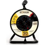 Удлинитель на катушке STEKKER STD01-40-30 Standart 4 гнезда с заземлением ПВСбм 3х1, оранжевый, 16А, IP40, 30м 49390 (артикул 28177910) – фото 1