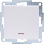 Выключатель Lezard VESNA с подсветкой белый 742-0288-111 (артикул 22742403) – фото 1