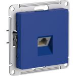 Компьютерная розетка Systeme Electric Atlasdesign аквамарин rj45, кат 5е ATN001183 (артикул 26724680) – фото 1