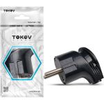 Угловая вилка TOKOV ELECTRIC 16А 250В с заземлением черная TKL-PLUZ-C05 (артикул 29259902) – фото 1