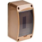 Щиток открытой проводки Рувинил Тусо на 4 модуля с вертикальной дверцей 140x90x85 мм коричневый 68304К (артикул 27240456) – фото 1