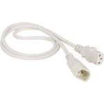 Шнур питания LANMASTER C13-C14, 3х0.75, 220В, 10А, белый, 1.8 метра LAN-PP13/14-1.8-WH (артикул 16465998) – фото 1