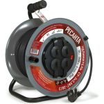 Силовой удлинитель Ресанта на металлической катушке, СУ-3x2,5КГ-30/3 (с выкл., 4 розетки, IP44) 61/118/9 (артикул 24361041) – фото 1