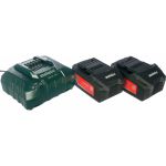 Аккумуляторы 2 шт. (4 А*ч; 18 В; Li-Ion) и ЗУ ASC 30-36 Basic-Set Metabo 685050000 (артикул 15456625) – фото 1
