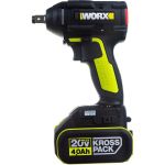 Аккумуляторный ударный бесщеточный гайковерт WORX Professional WU279.1 20В, 360Нм, 4Ач х2, ЗУ 6А, сумка WU279.1 (артикул 23254113) – фото 1