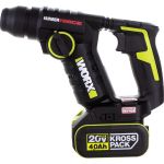 Аккумуляторный перфоратор WORX Professional 20В, 20мм, 1.7Дж, 4Ач х1, ЗУ WU380S (артикул 24456705) – фото 1