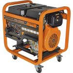 Генератор CARVER PPG-11000DE дизель, LT-1100F, 8,5/9,5 кВт, 220 В, бак 20л, э/старт, колеса, медь 01.020.00025 (артикул 24686811) – фото 1