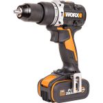 Ударная аккумуляторная дрель-шуруповерт WORX 60 Нм, 20 В, бесщеточная, 4 Ач x 2, ЗУ 2 А, кейс WX352.1 (артикул 28801424) – фото 1