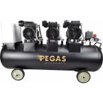 Малошумный компрессор Pegas pneumatic PG-4200 120л, 460 л/мин, 4.2квт безмасляный 6623 (артикул 18888030) – фото 1