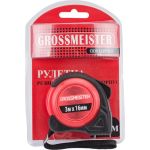Рулетка GROSSMEISTER резинопластиковый корпус, белое полотно, 3м*16мм 009105001 (артикул 16161197) – фото 1