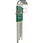 Набор торцевых шестигранных ключей с шаром 1/16"-3/8" 9 шт. Jonnesway X-TRA LONG H06SA209S (артикул 13938700) – фото 1