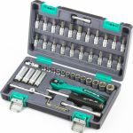 Набор инструмента 1/4", CrV, S2, усиленный кейс, 47шт STELS 14099 (артикул 15568894) – фото 1