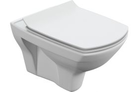 Подвесной унитаз Cersanit CARINA XL Clean On DPL e-off Slim MZ-CARINA-XL-COn-S-DL-w (артикул 20516692) – фото 1