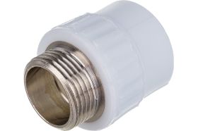 Комбинированная муфта VALFEX PP-R белая, 32х1 дюйма НР 10130032 127-0243 (артикул 16164165) – фото 1