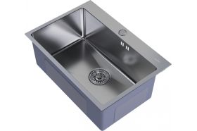 Настольная мойка MIXLINE PRO 65x45, 3 мм, выпуск 3 1/2, 22 см, с сифоном, сатин 547237 (артикул 20390488) – фото 1