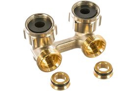 Узел Oventrop Multiflex F, угловой H-образный, 3/4"", 3/4"" 1015814 (артикул 15973192) – фото 1