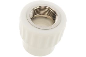 Комбинированная муфта VALFEX PP-R белая, 25х3/4 дюйма ВР 10129025 127-0235 (артикул 16164167) – фото 1