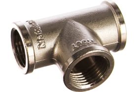 Никелированный тройник STOUT ВВ 1/2 RG008Q0QSVV57E (артикул 16053195) – фото 1