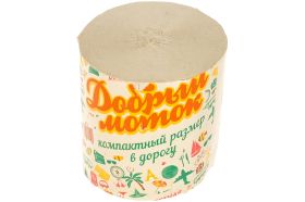 Туалетная бытовая бумага ДОБРЫЙ МОТОК 25 м без втулки 126554 (артикул 16093093) – фото 1