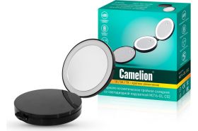 Зеркало с LED подсветкой Camelion черный, тройное, 1х/5х/7х, 4хCR2032 M216-DL 13003 (артикул 20226148) – фото 1