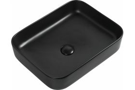 Керамическая накладная раковина Aquanet SOUL-1-MB 500х400х135, черный матовый 00245833 (артикул 19310556) – фото 1