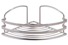 Полка в ванную TEKNO-TEL BK081SSM угловая, 1 ярус, нерж.сталь матовый 00-00002399 (артикул 16397506) – фото 1