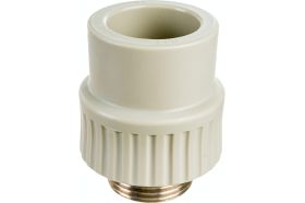 Муфта RTP PN25 комбинированная, наружная резьба, D32х1 мм, серая 10946 (артикул 16498130) – фото 1