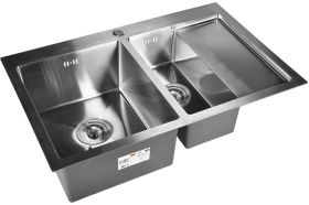 Кухонная мойка из нержавеющей стали WISENT 7851-SL 78x51 см, с раздвижным коландером WW37851-SL/W302644 (артикул 21211474) – фото 1