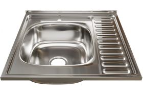 Мойка mixline 60х60х16 см, 0.6, левый выпуск 3 1/2, с сифоном 528014 (артикул 16615730) – фото 1