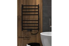 Полотенцесушитель INDIGO Oktava Slim 3 electro 80/50 таймер, скрытый монтаж, универсальное подключение R/L LСLOKS3E80-50BRRt (артикул 21190978) – фото 1